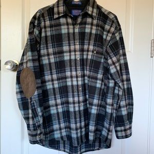 Pendleton blue plaid button up